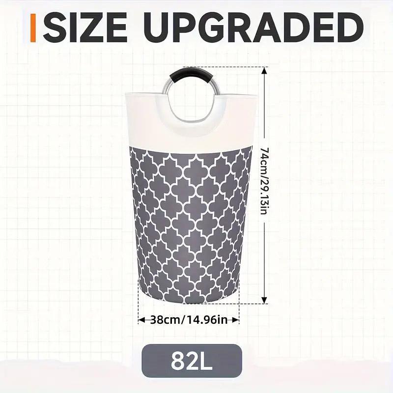 82L Large Capacity Laundry Basket for Dirty Clothes Toy Storage and Organizing - Black
