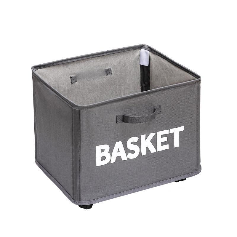 Rolling Storage Basket with Wheels for Under Desk or Shelf Organisation - Grey