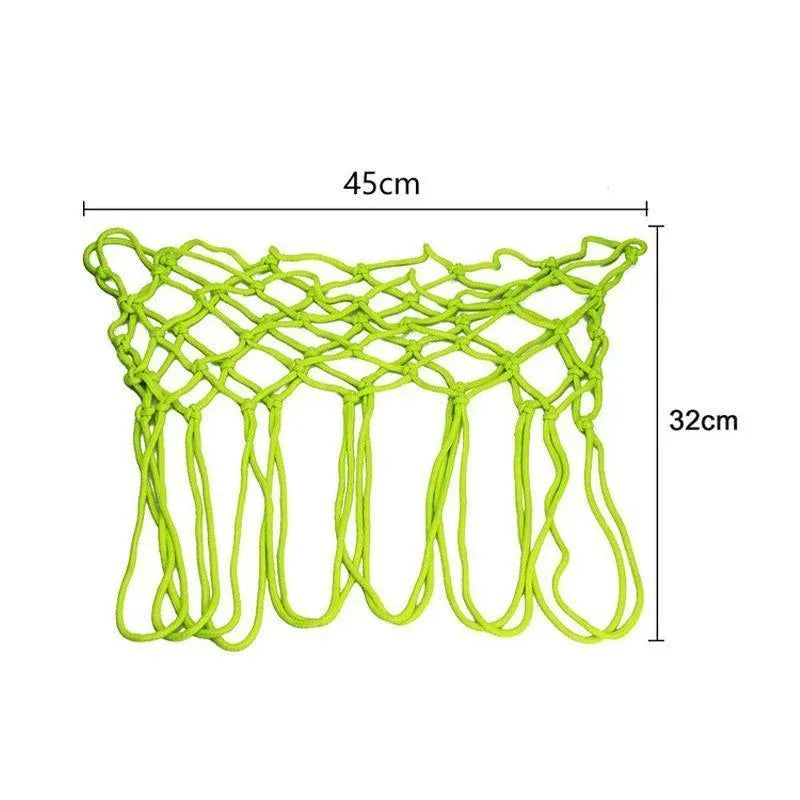Glow in the Dark Basketball Net Fluorescent Green Luminous Hoop Net 12 Loops