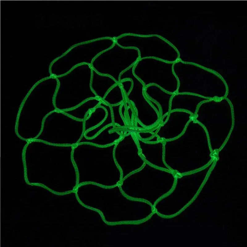 Glow in the Dark Basketball Net Fluorescent Green Luminous Hoop Net 12 Loops