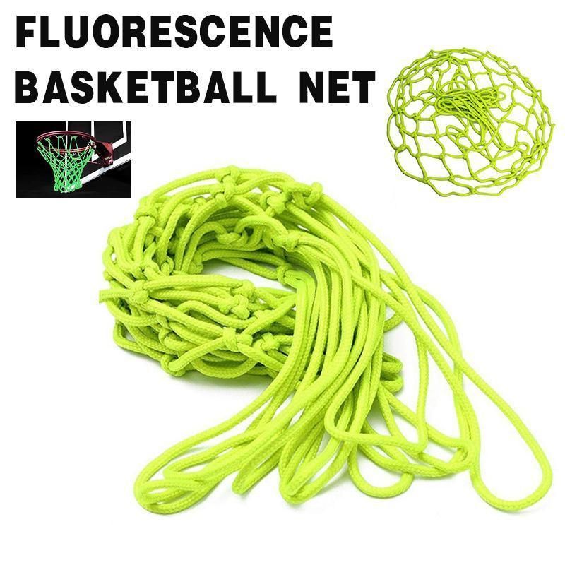 Glow in the Dark Basketball Net Fluorescent Green Luminous Hoop Net 12 Loops