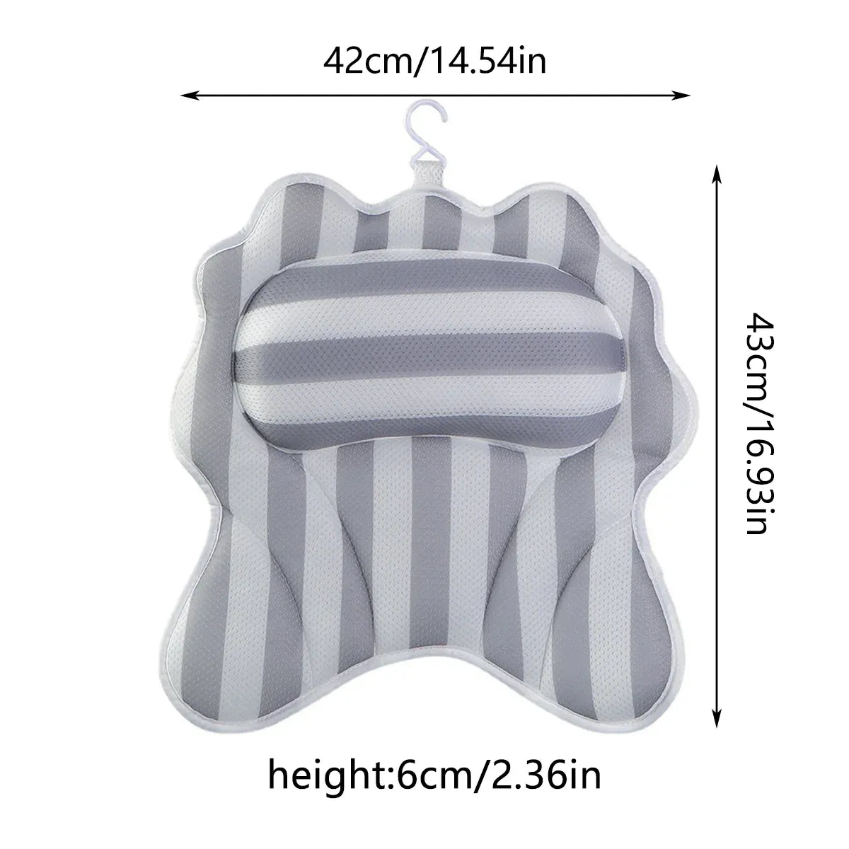 Bath Pillow Non Slip Comfortable Luxury for Bathroom Spa Relaxation