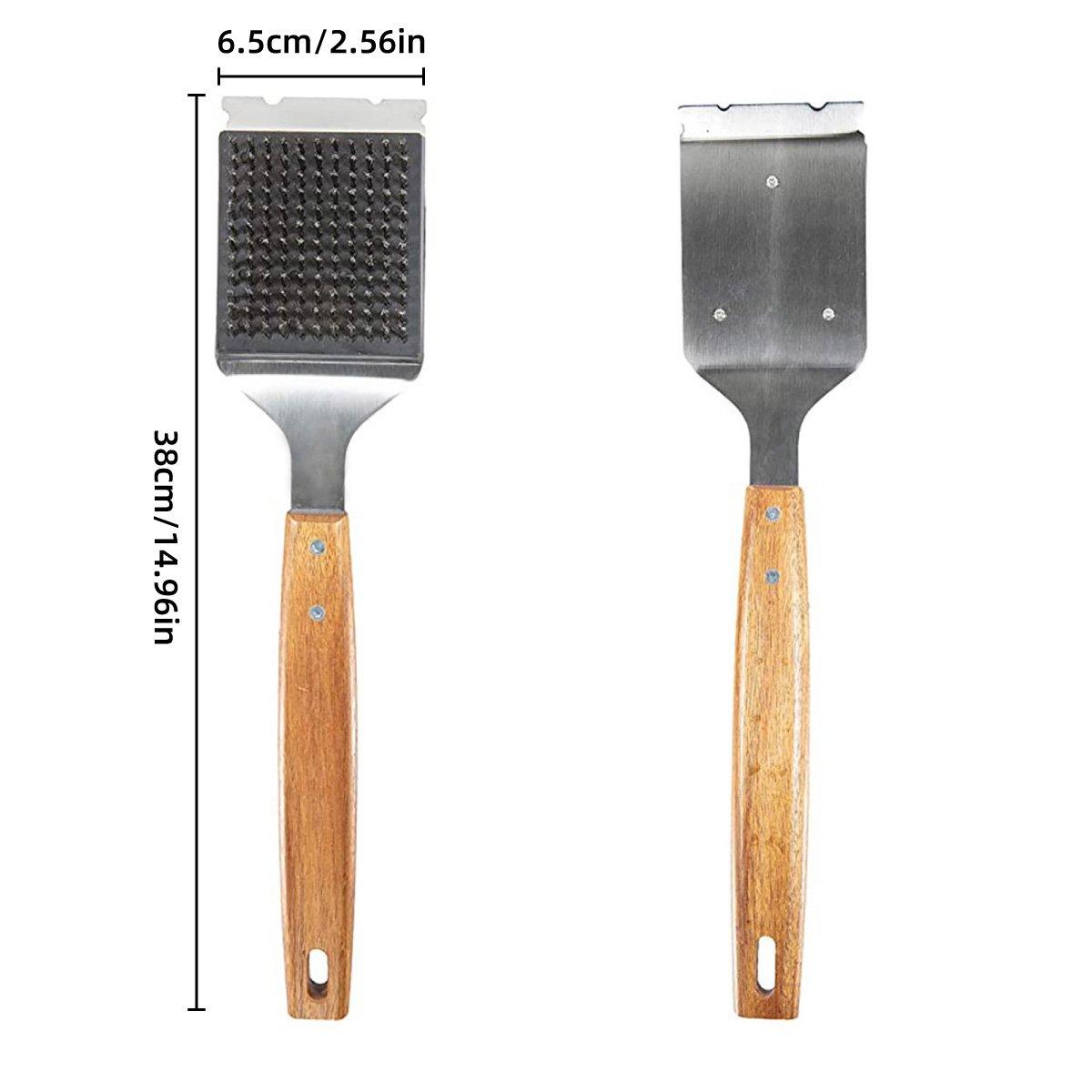 BBQ Grill Cleaning Brush Heavy Duty Wire Scraper for Outdoor Grill Maintenance