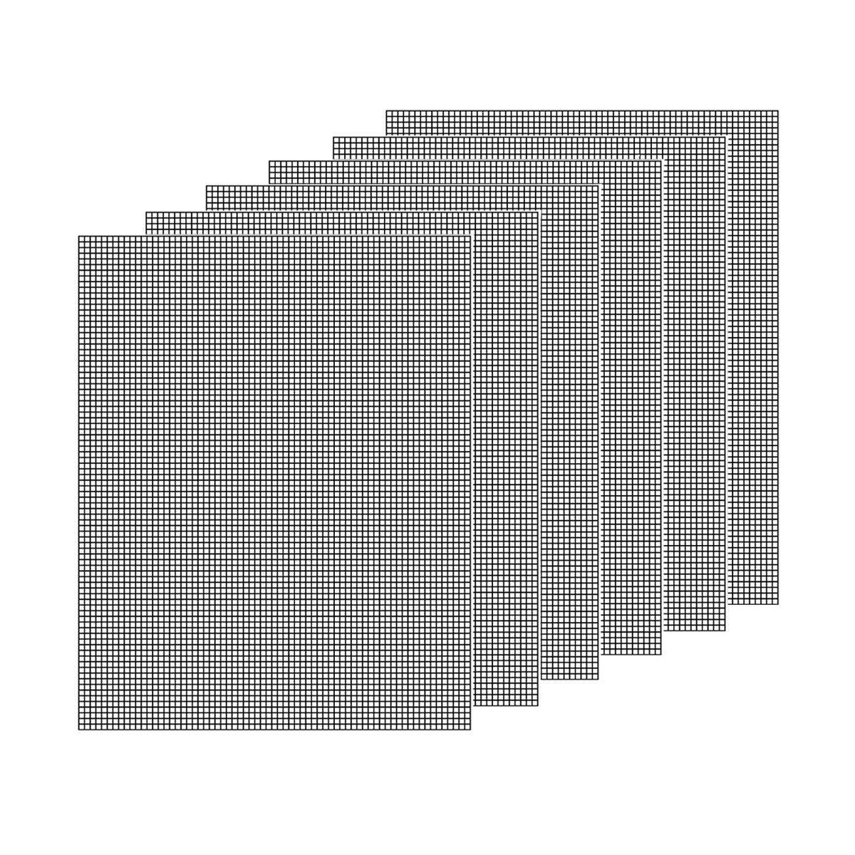 3/6/10PCS Non-Stick BBQ Grill Mat Mesh Liner Cooking Barbecue Sheet Baking Pad - 42X36cm-6PCS