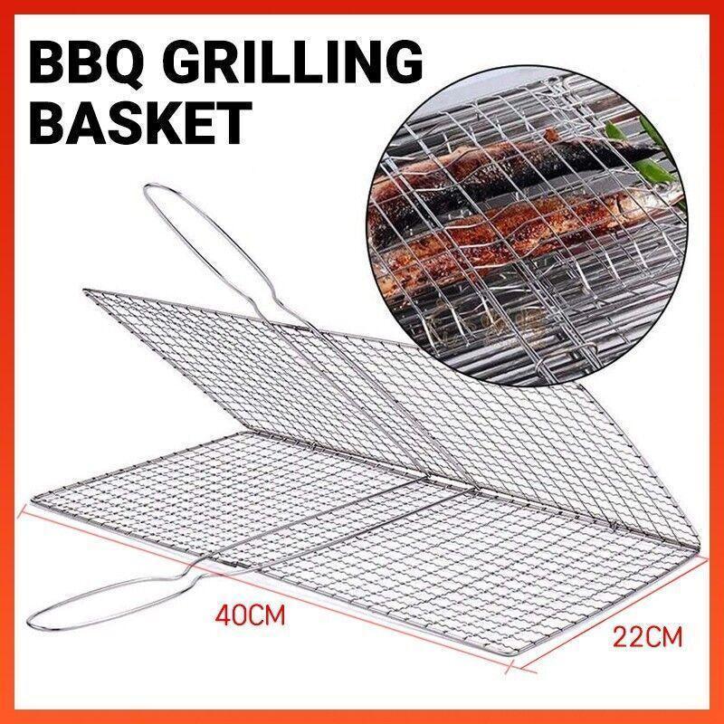 Bbq Fish Grilling Basket Grill Camping Net Meat Vegetable Cooking Kitchen Tool