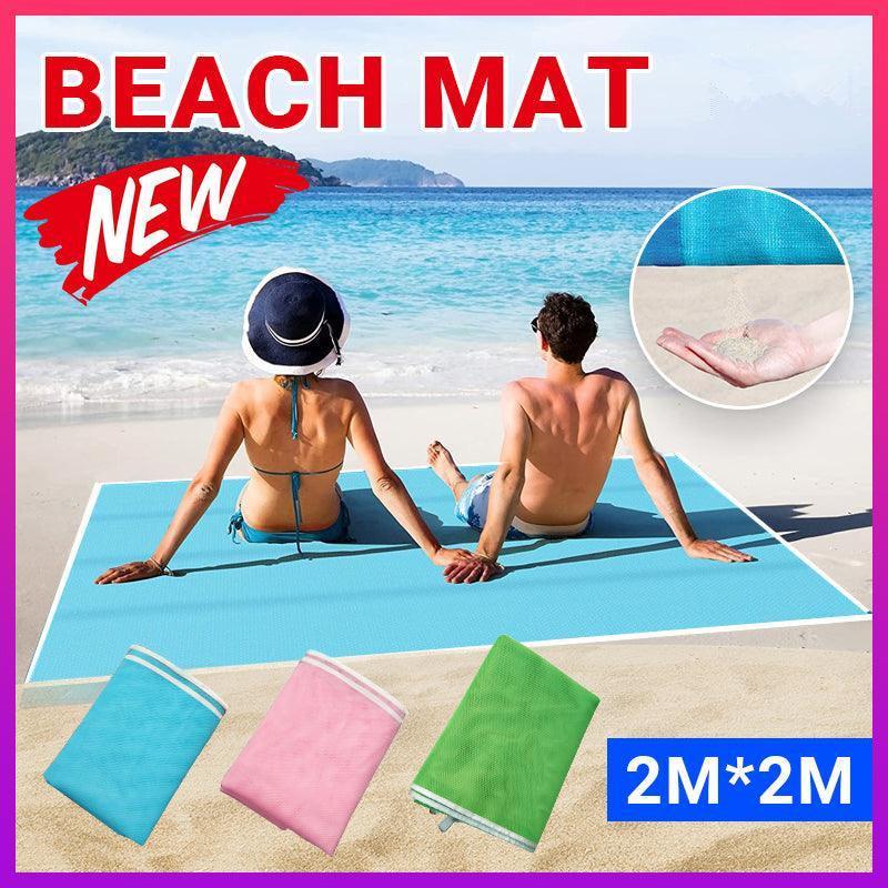 Sand Free Beach Mat Blanket Sand Proof Magic Sandless Sand Dirt & Dust Disappear - Blue