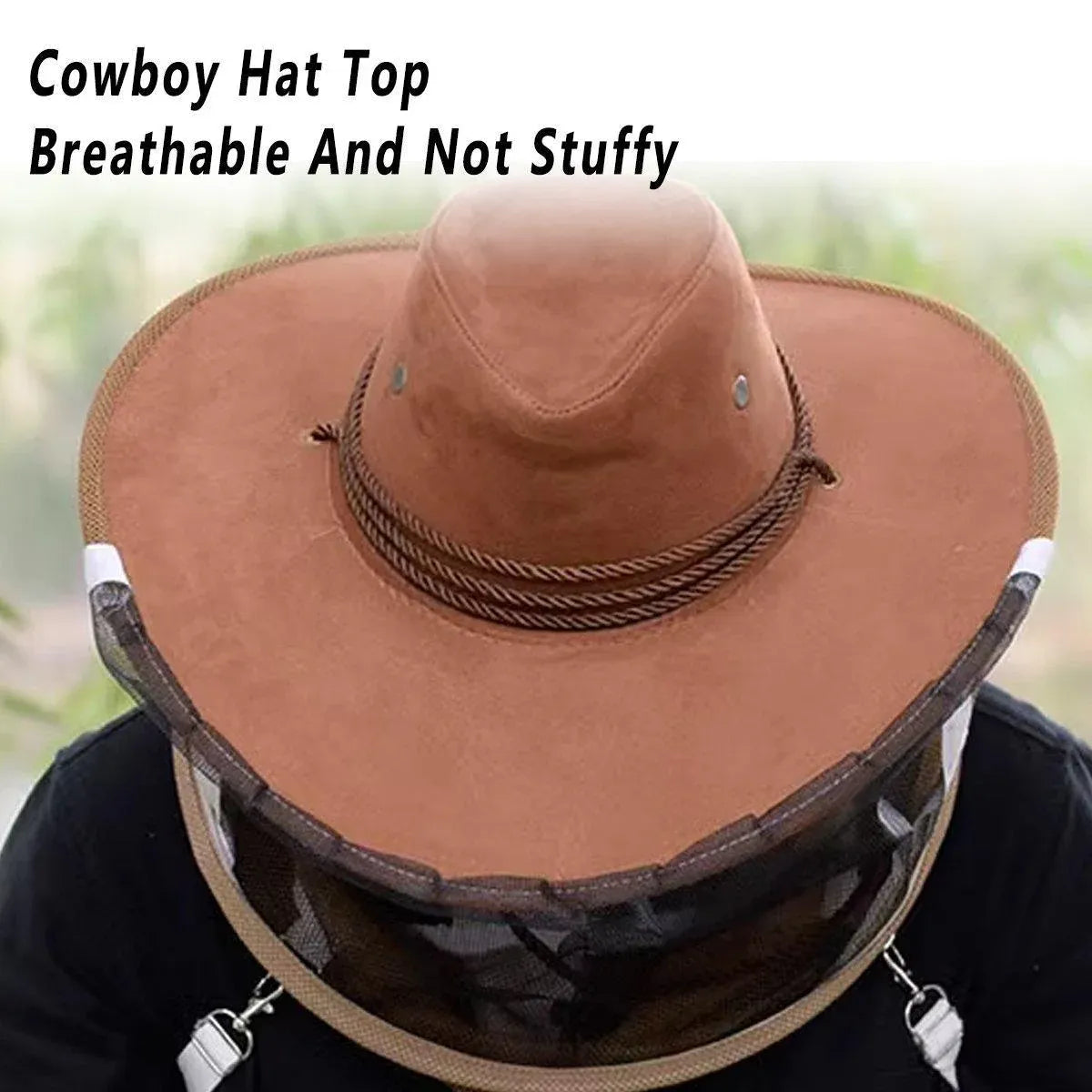 Beekeeping Buckle Denim Hat Bee Insect Face Protection Veil Net Breathable Tool
