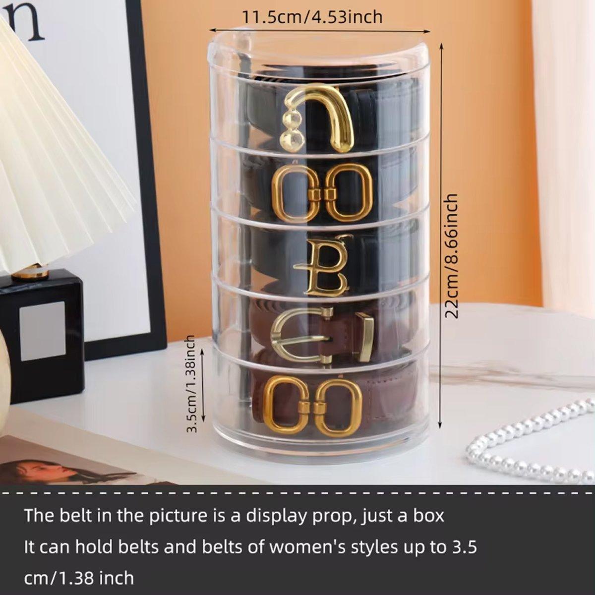 5 Layer Rotating Storage Box Transparent Jewelry Organizer for Home Display