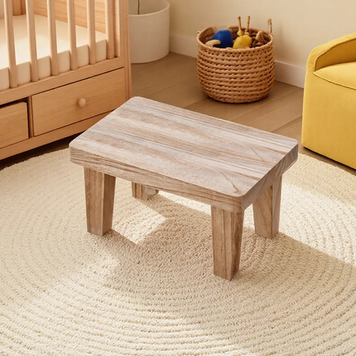 Solid Wood Small Bench Low Stool Shoe Bench Living Room Sturdy