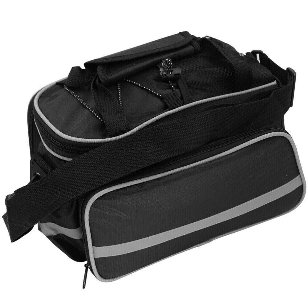 Rear Bike Rack Trunk Bag MTB Bicycle Tail Carrier Pannier with Reflective Strip