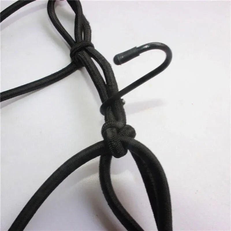 Motorcycle Bungee Cargo Net Helmet Mesh Bike Hold Down Accessories 6 Hooks