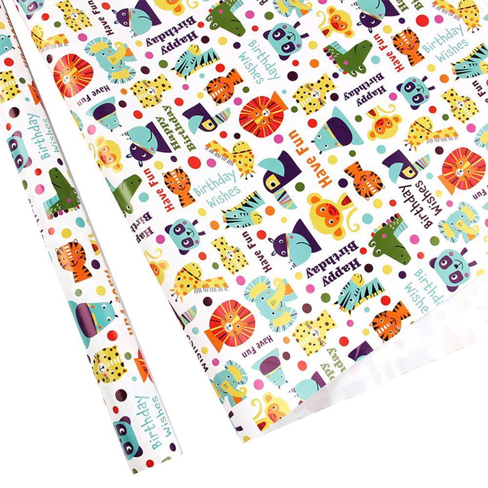 20pcs Cute Animal Cartoon Gift Wrapping Paper for Toys Bookskin and Crafts - Lions and tigers-20PCS