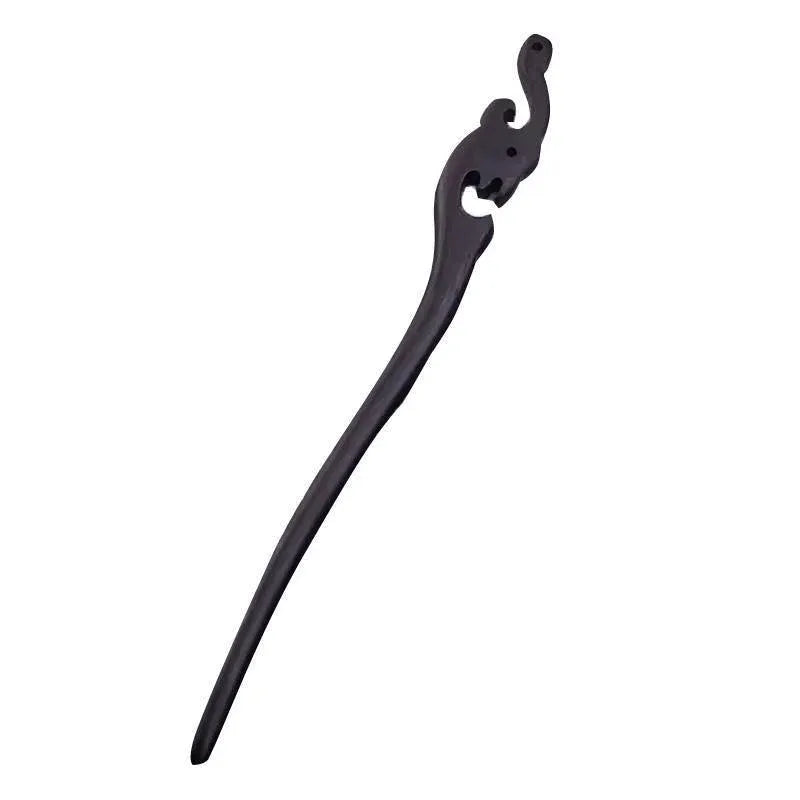 Retro Wooden Carved Hair Sticks Women Hairpin Barrette Chopsticks Accessories - D