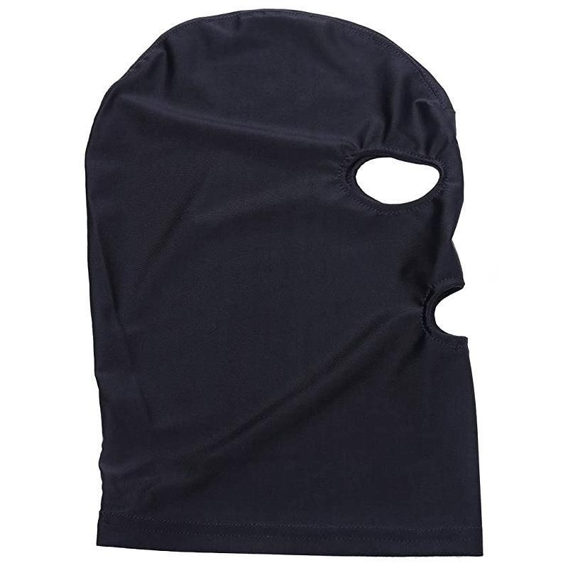 Black Face Mask Blindfold Head Mask Open Eye Mouth Adult Cosplay Gimp Mask