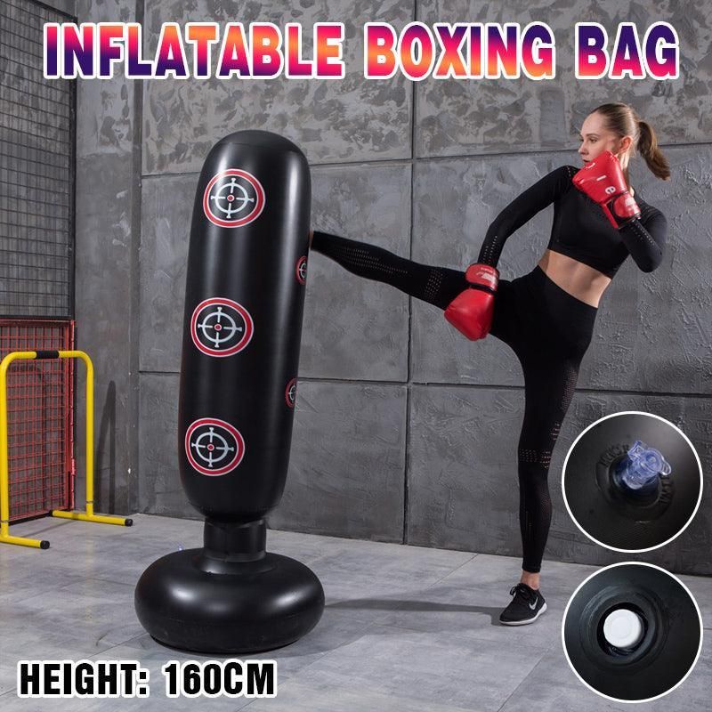 Free Standing Inflatable Punching Bag 160cm Boxing Training Fitness Bag