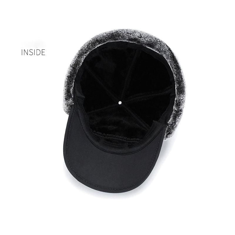 Winter 3 In 1 Thermal Fur Lined Trapper Bomber Hat With Ear Flap Face Mask Cap