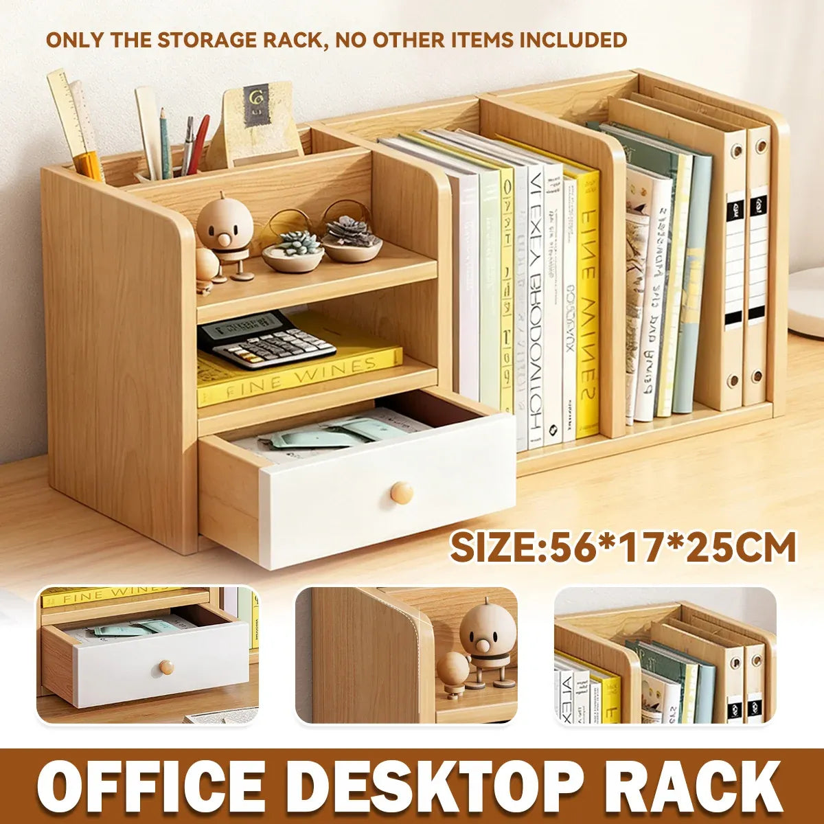 Office Desktop Rack for Documents Books Stationery Space Saving