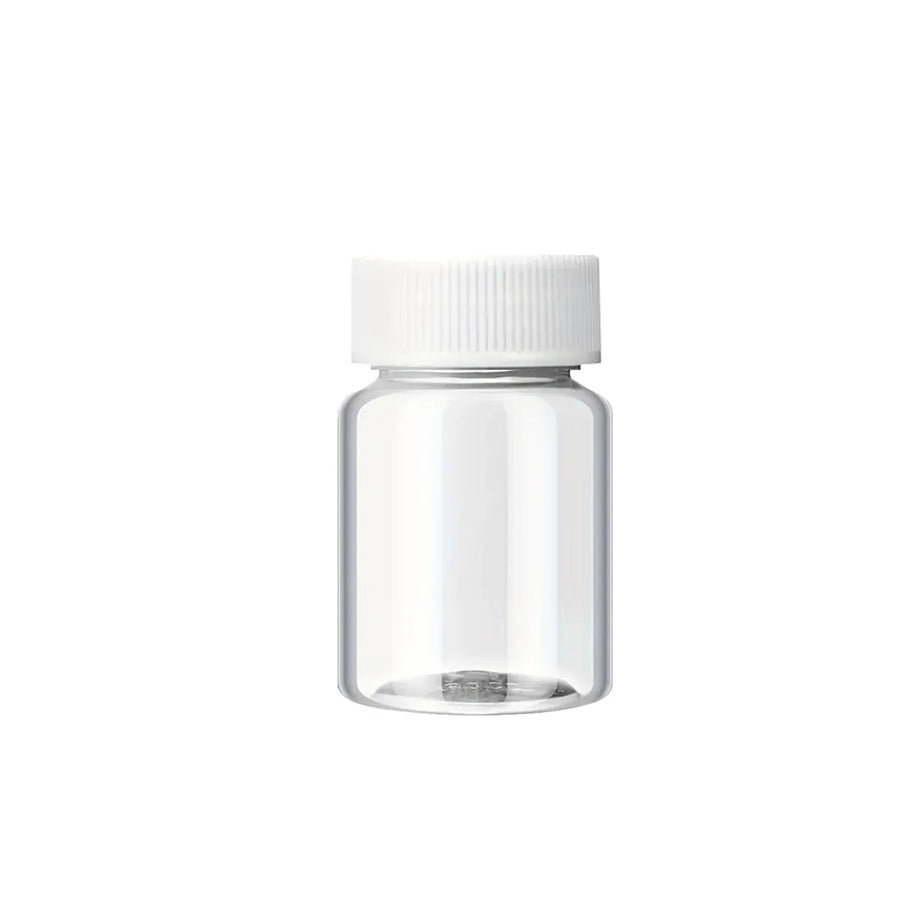100Pcs Wide Mouth Clear Plastic Bottle with Lid 50/100ml Leakproof Storage Jars - 50ML