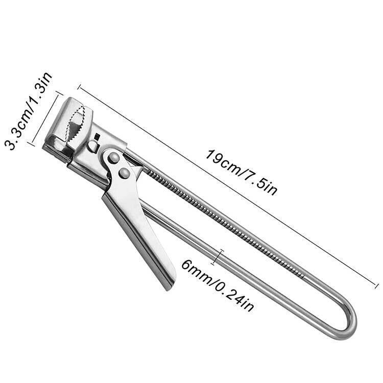 Bottle Opener Multifunctional Beer Adjustable Stainless Steel Jar Lid Gripper Au