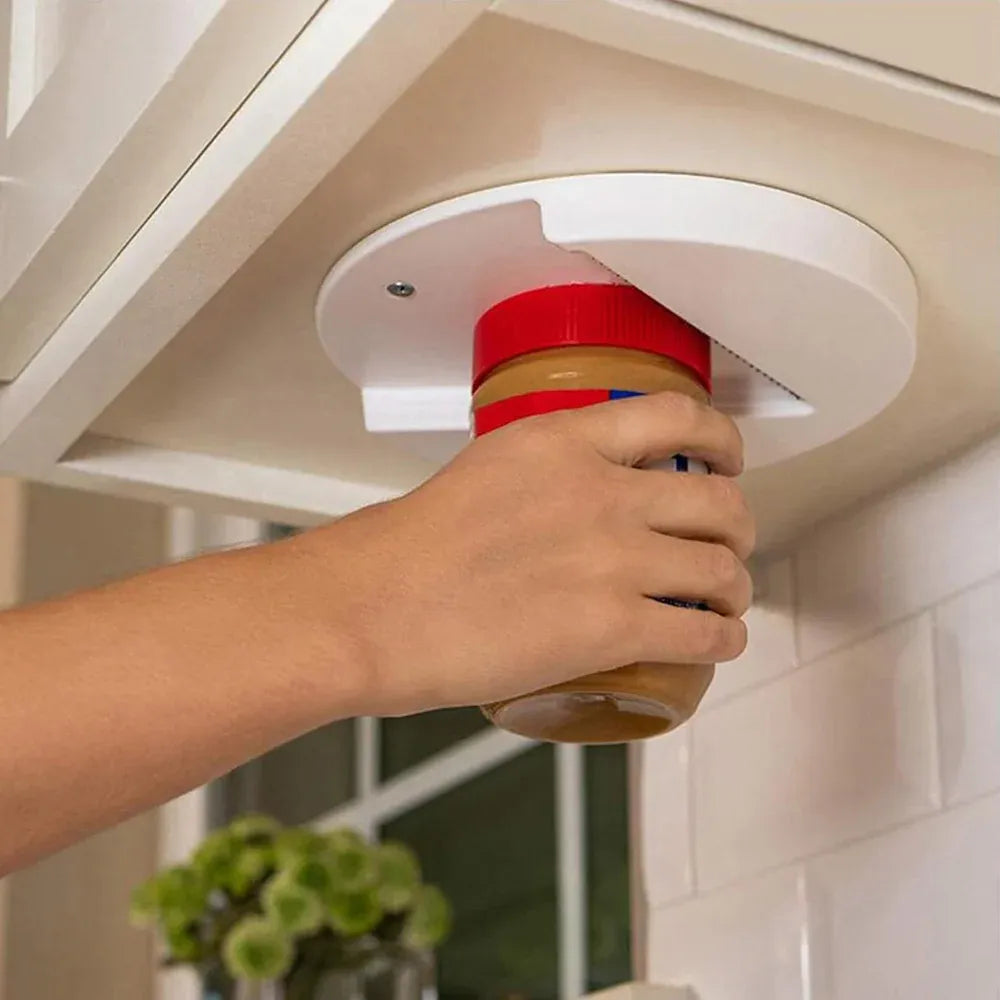 Under Cabinet Jar Opener Undermount Multipurpose Lid Gripper Bottle Opener Tools