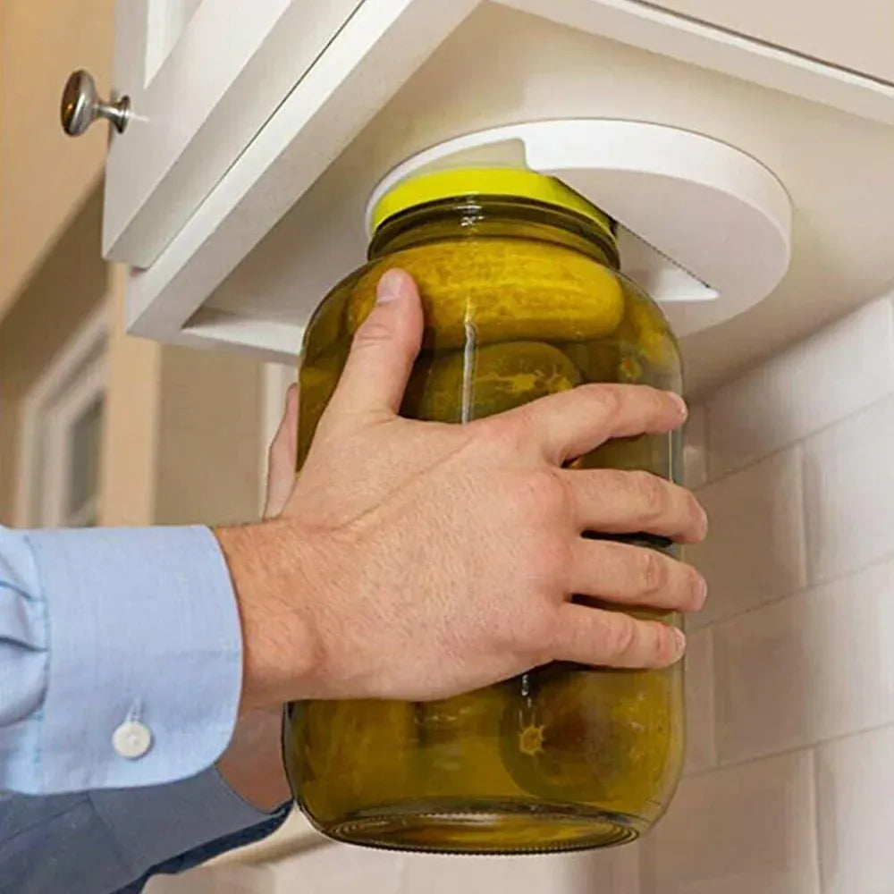 Under Cabinet Jar Opener Undermount Multipurpose Lid Gripper Bottle Opener Tools