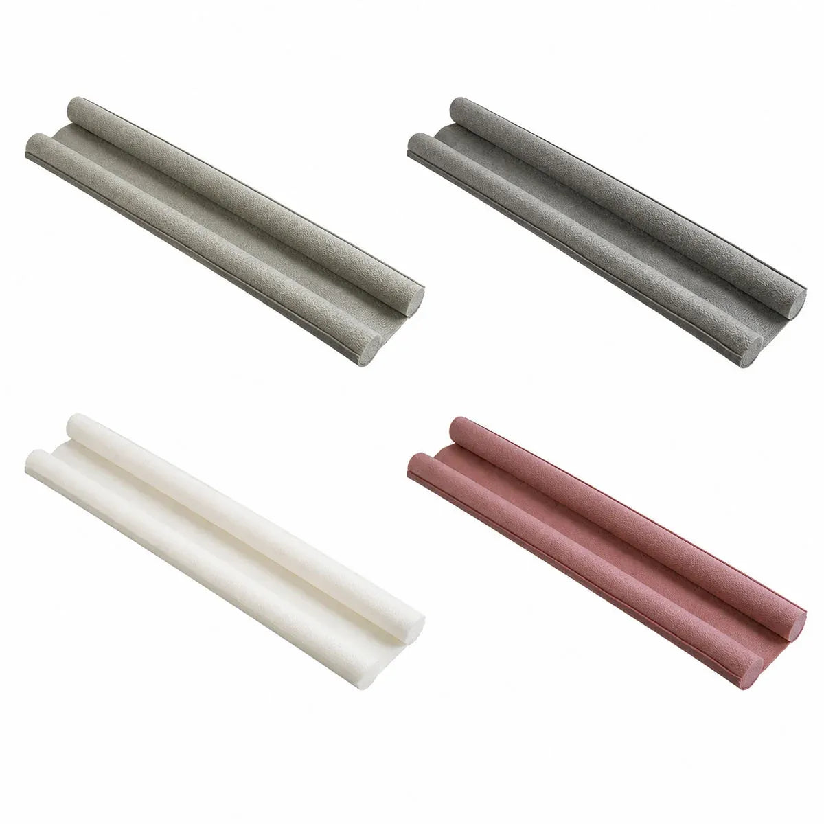 Door Bottom Seal Draft Stopper Guard Threshold Sealing Strip Wind Dust Protector - White
