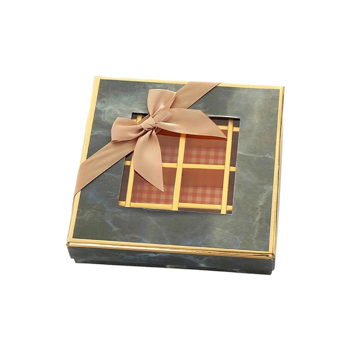 25X Valentines Day 9/12Grids Chocolate Box Gourmet Desserts Gift Display Window - Gray 12Grids-16-12-4-25pcs