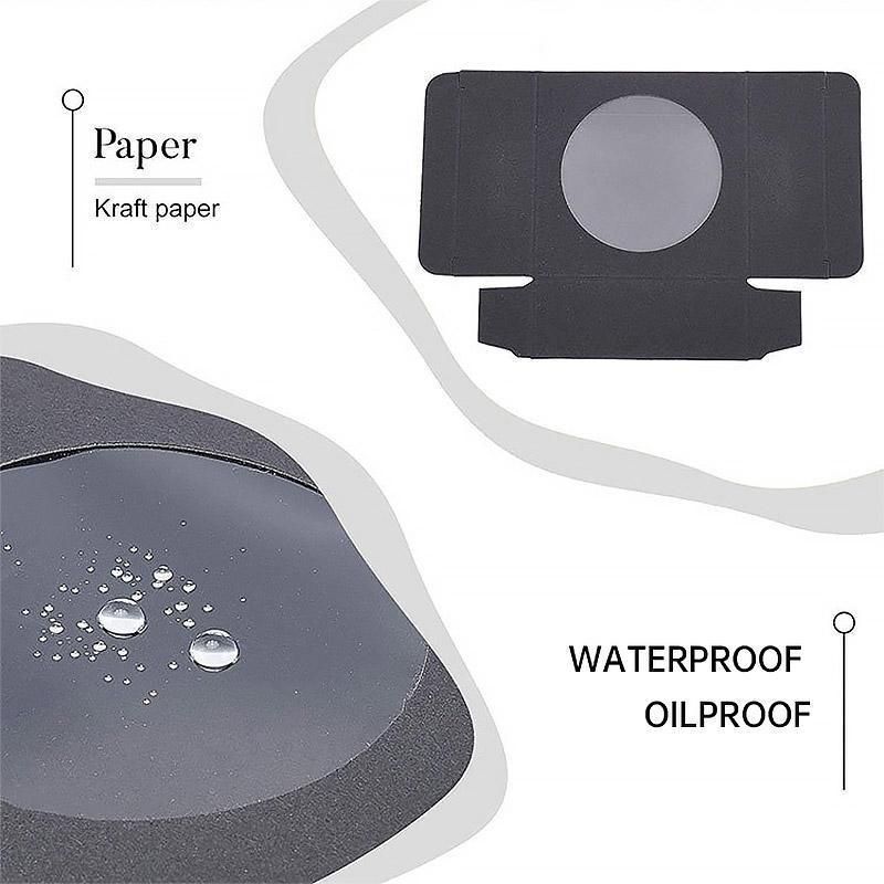 50PCS Handmade Soap Paper Box Round Window Kraft Black White Candy Biscuit Box - White-50pcs 10*10*2.4CM