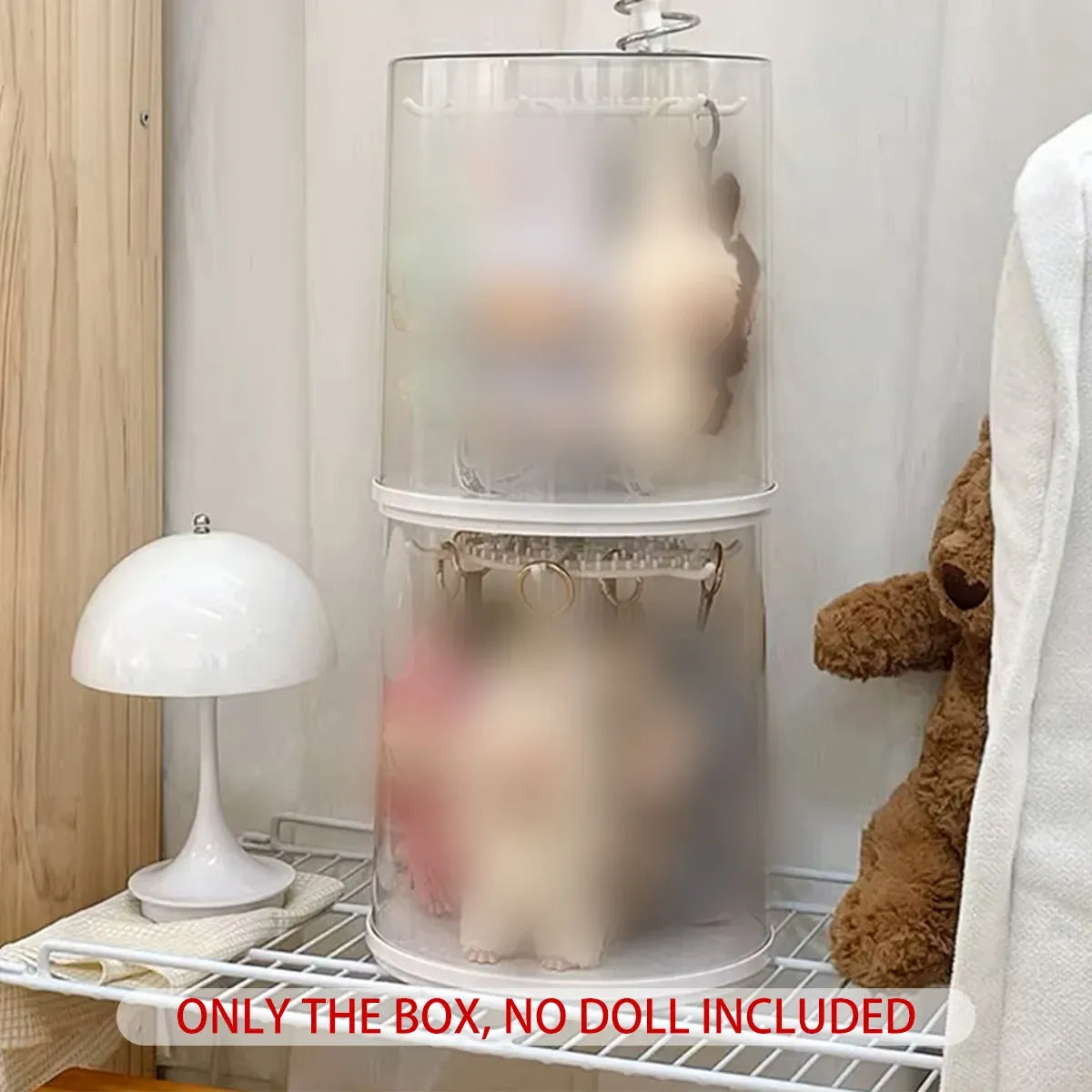 Doll Pendant Display Box Transparent Rotary Hand Operated Blind Box Storage Rack