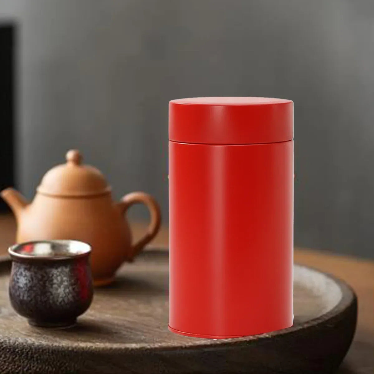 5PCS Tinplate Tea Tins Airtight Storage Container for Coffee Tea Sugar