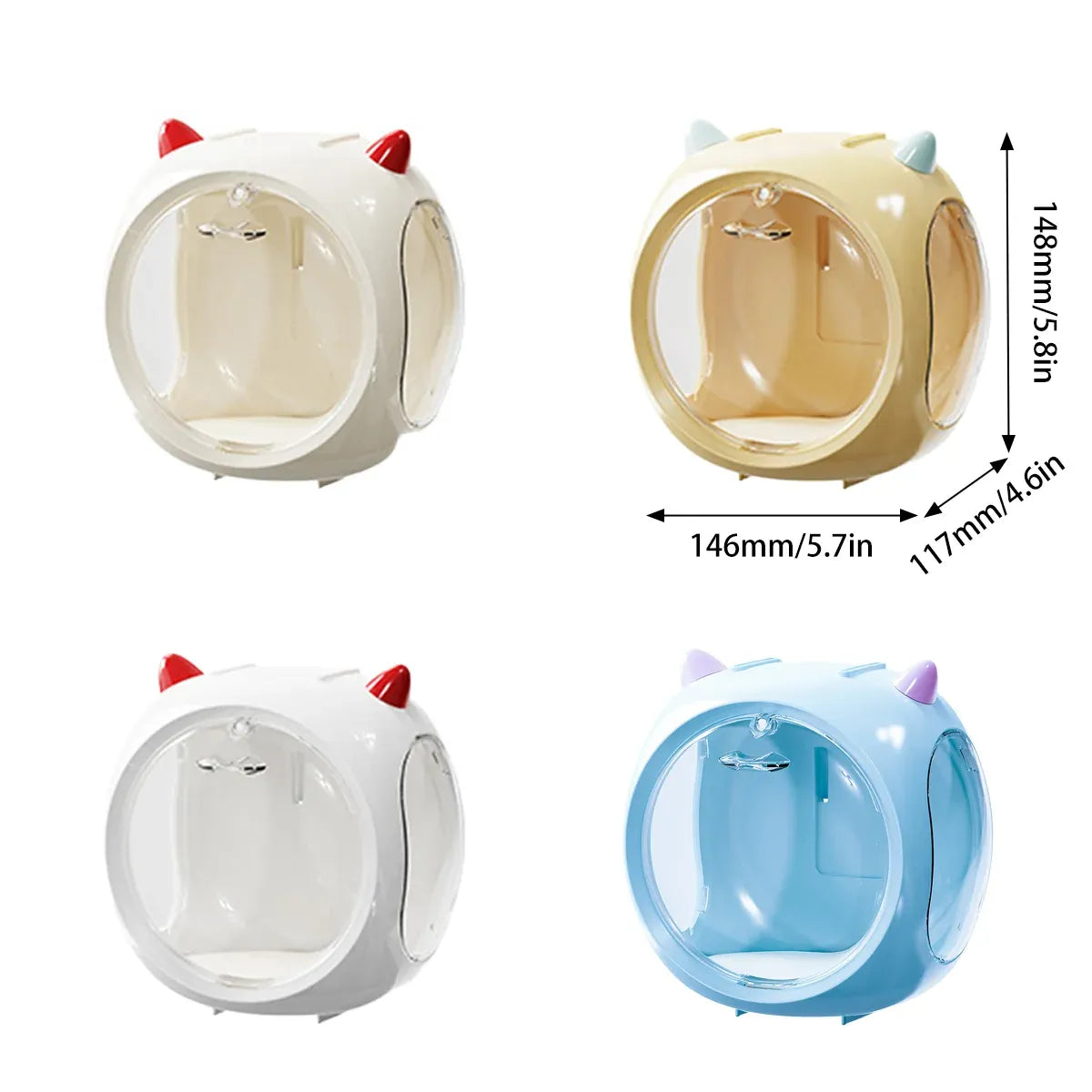 Space Capsule Storage Box Transparent Doll Model Display Organiser