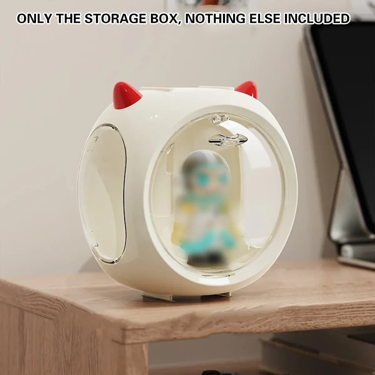 Space Capsule Storage Box Transparent Doll Model Display Organiser