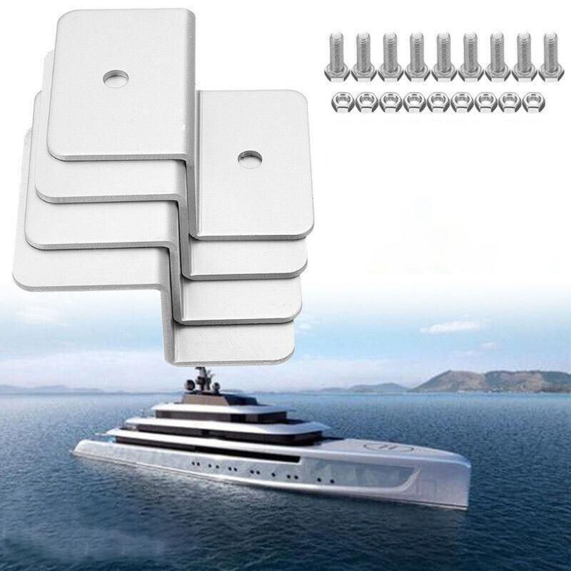 4 Pcs Solar Panel Z-Bracket Mounting Flat Roof Yacht Rv Mount Aluminum Kit Au