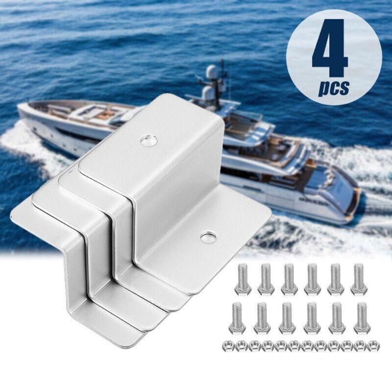 4 Pcs Solar Panel Z-Bracket Mounting Flat Roof Yacht Rv Mount Aluminum Kit Au