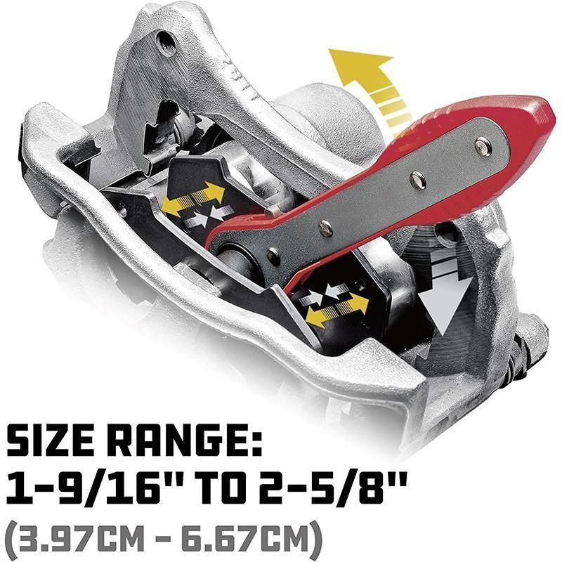 Heavy Duty Ratcheting Brake Caliper Piston Spreader for Car Repair