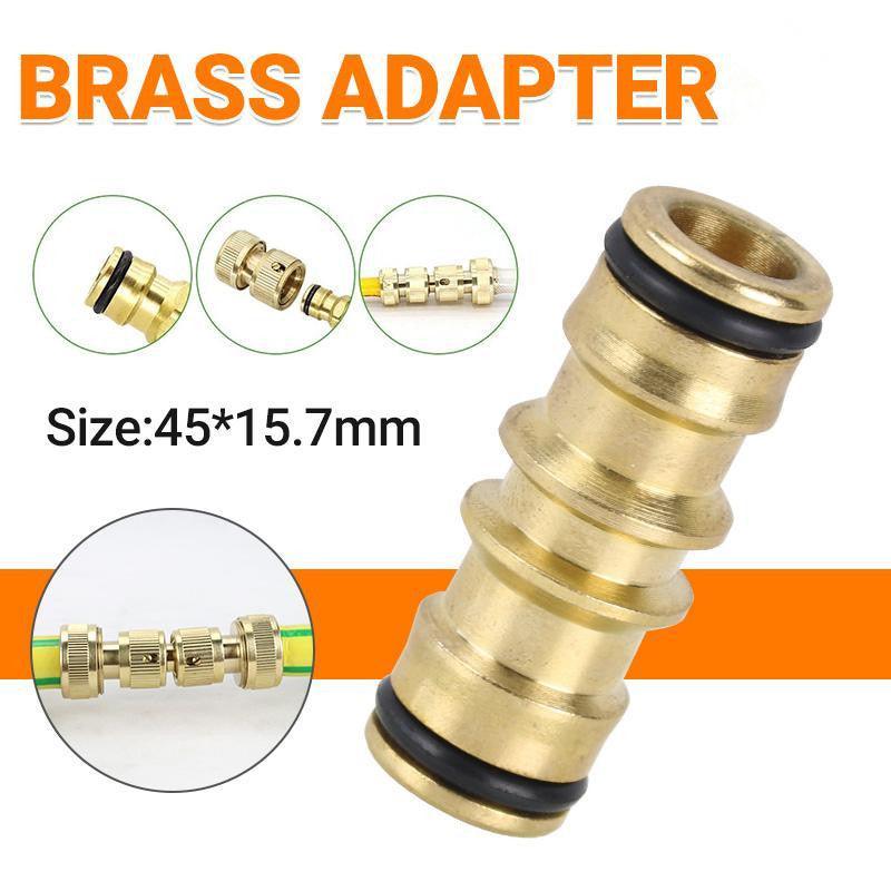 Brass Garden Hose Connector Fitting Double End Quick Joiner for 12mm Pipe Repair