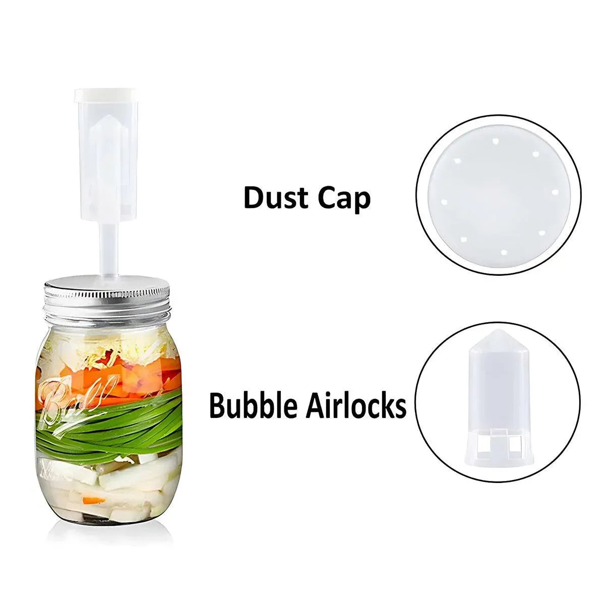 2PCS 3-Piece Brewing Airlock with Grommet for Fermentation Wine Beer DIY