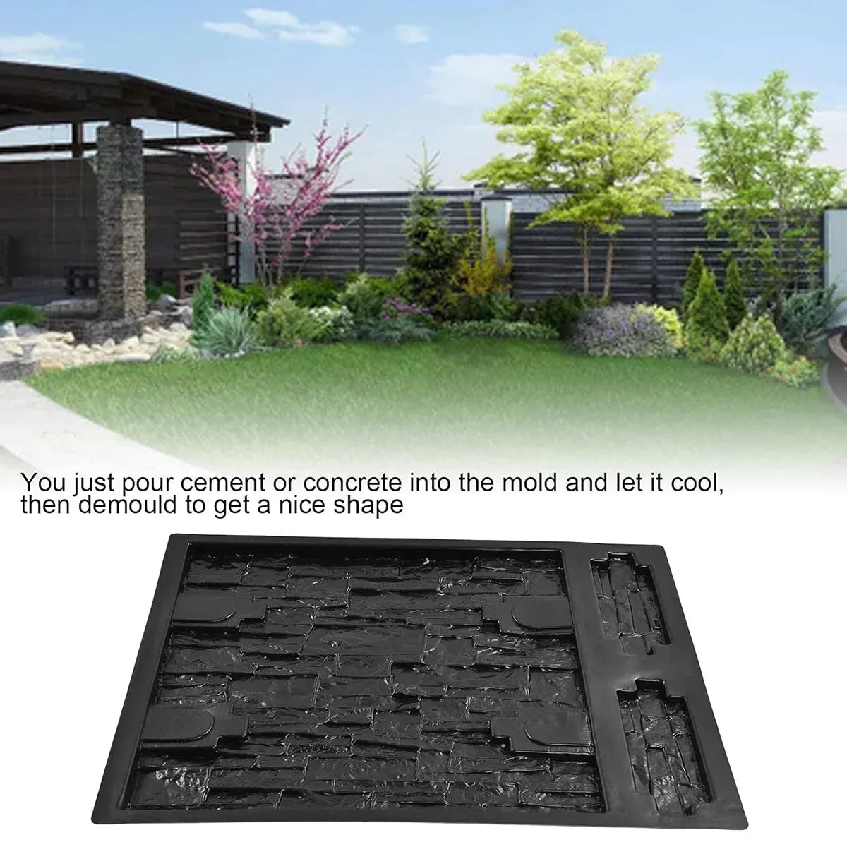 Reusable Concrete Wall Mould for DIY Garden Pathway Paving Stone