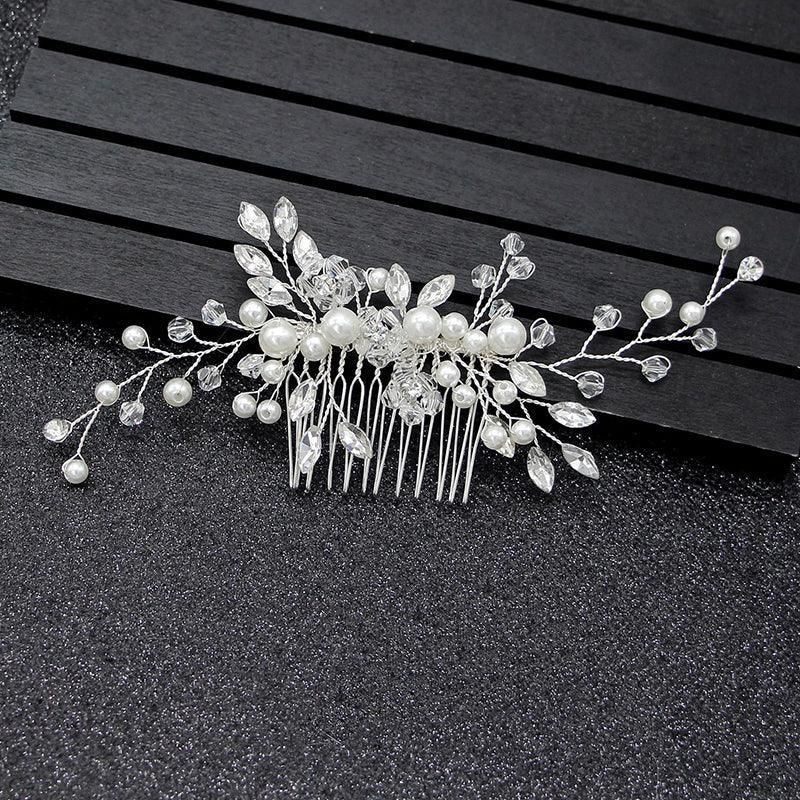 Bridal Headpieces Crystal Wedding Accessories White Jewelry Hair Comb Party Au