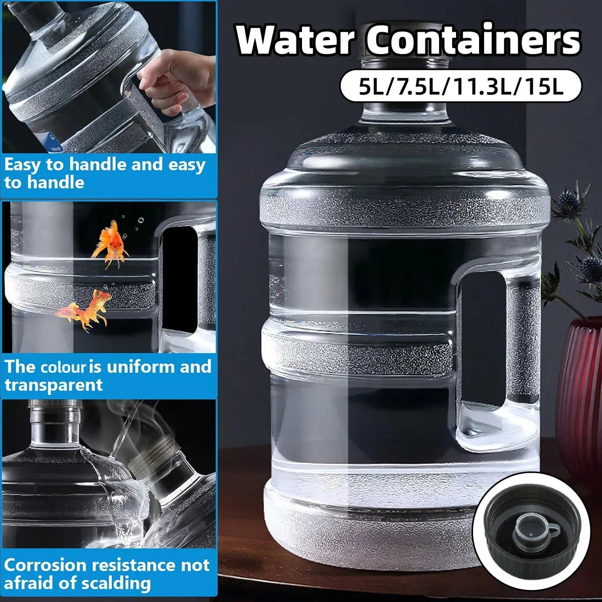 Water Storage Jugs Water Bucket Pure Water Barrel Portable Water Tank Water - 5L
