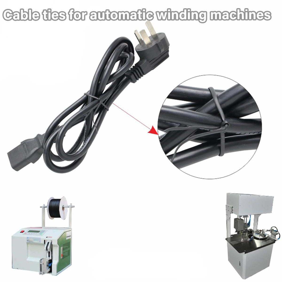 1000M Coiled Tie Wire Elliptical Binding Wire Garden Plant Cable Roll for Home - Black