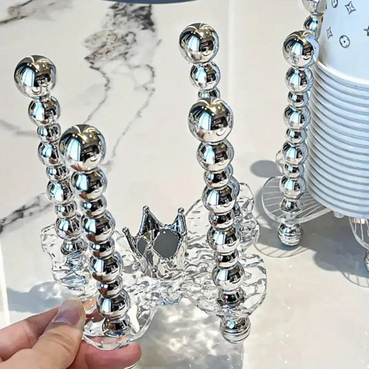 Cup Storage Shelf Paper Cup Holder Organizer Kitchen Cup Holder Storage Solution