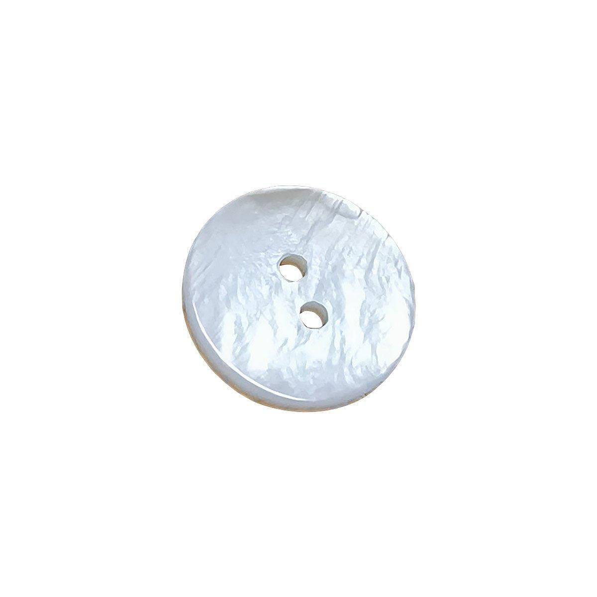 20pcs White Shirt Buttons Round Two Eyes Sewing Craft DIY Clothing Supplies - 20mm
