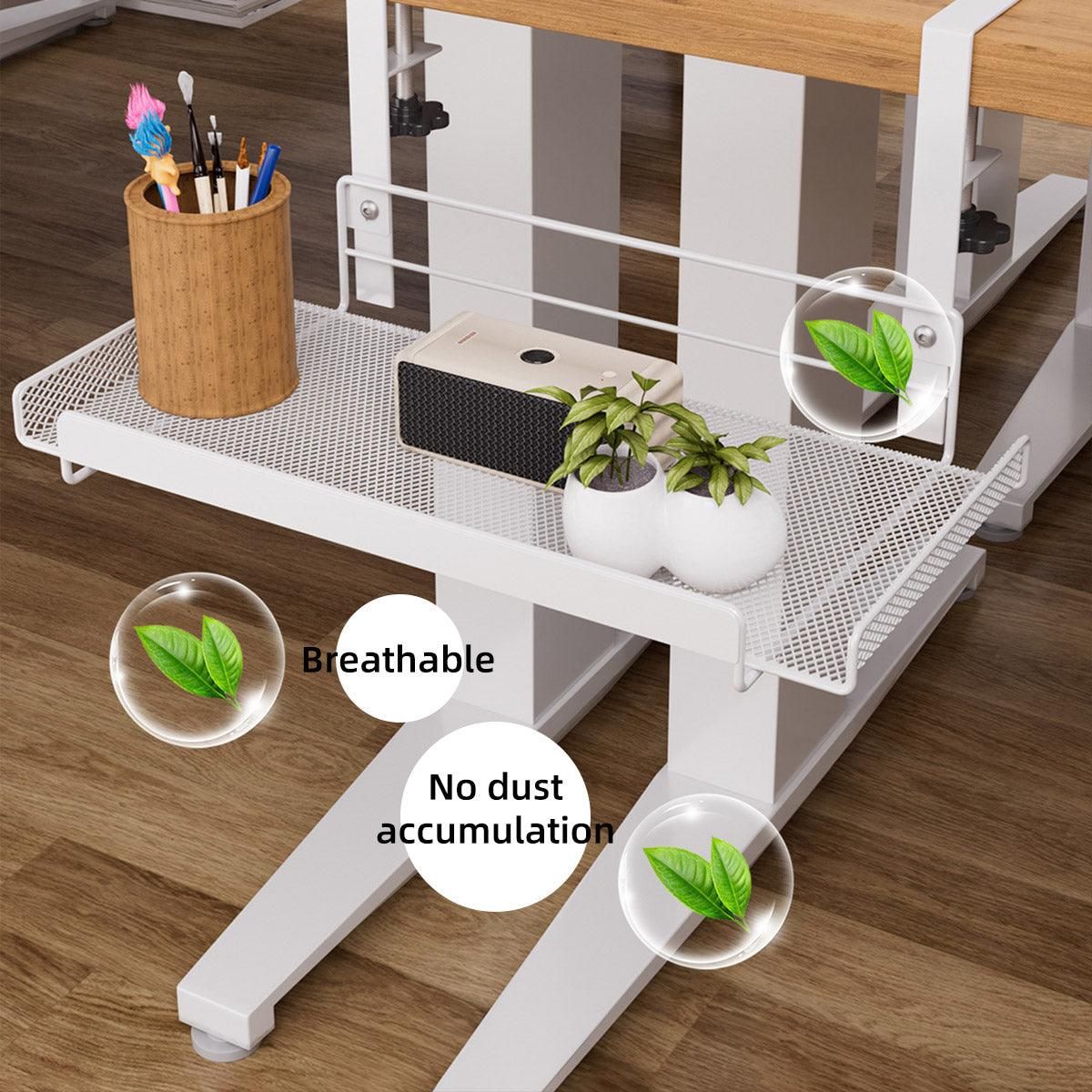 Under Desk Storage Shelf Hidden Drawer Organizer for Office Home Table Space - Black