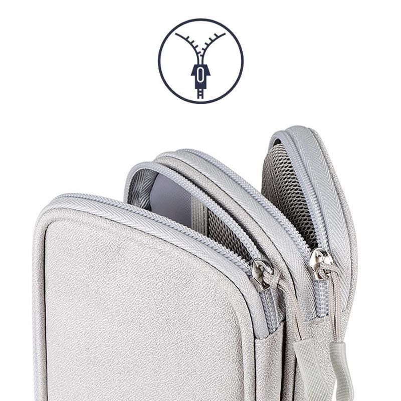 Electronic Accessories Cable Bag Organizer Travel Pouch Storage Cases Charger - Pink