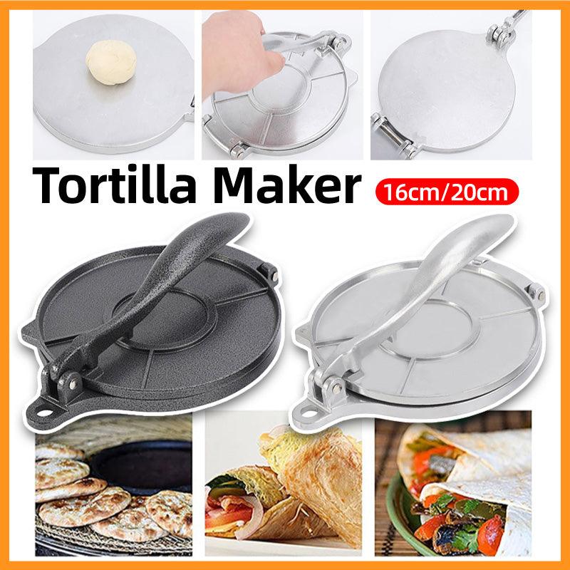 16/20cm Premium Tortilla Press Flat Bread Maker Taco Roti Chapati Health Food - Black-16cm