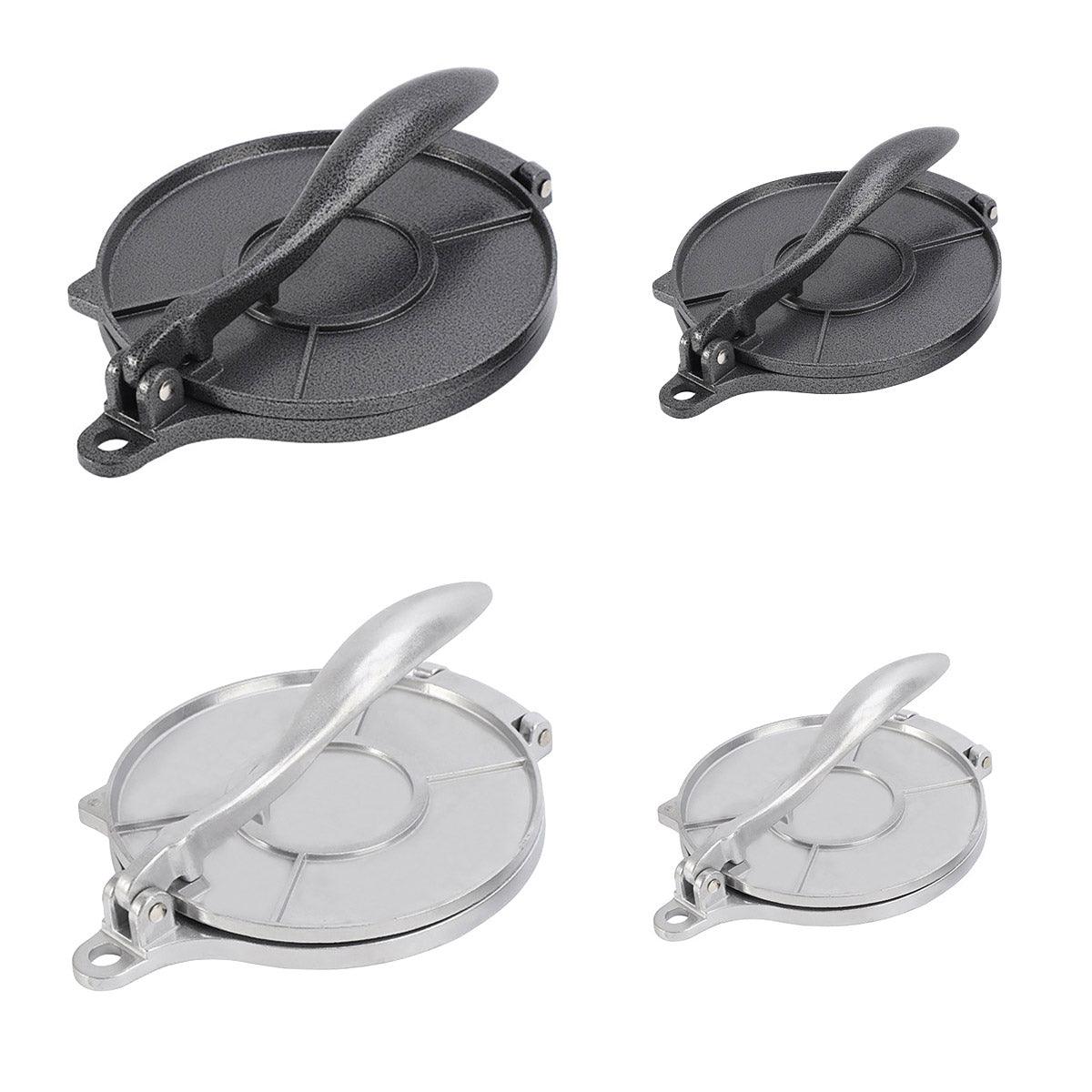 16/20cm Premium Tortilla Press Flat Bread Maker Taco Roti Chapati Health Food - Silver-16cm