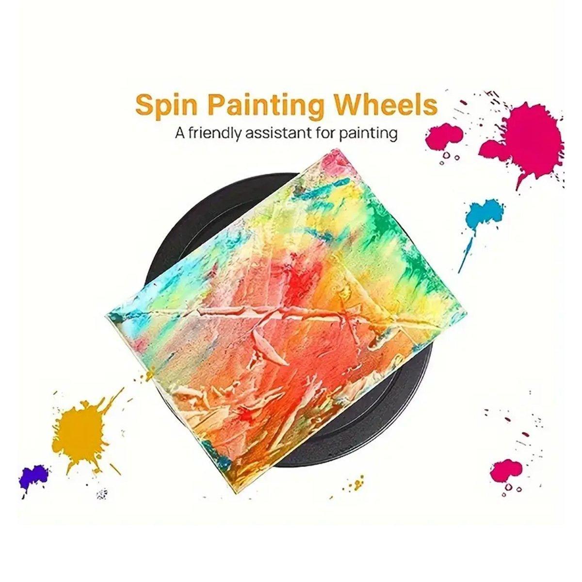 Rotating Cake Turntable Stand Black Plastic Cake Decorating Tools for Baking