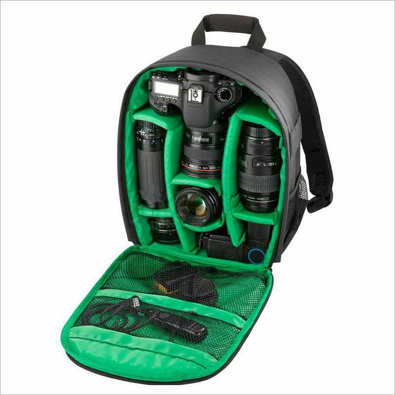 Waterproof DSLR Camera Backpack Multi Functional Rucksack for Canon Nikon Sony - Red