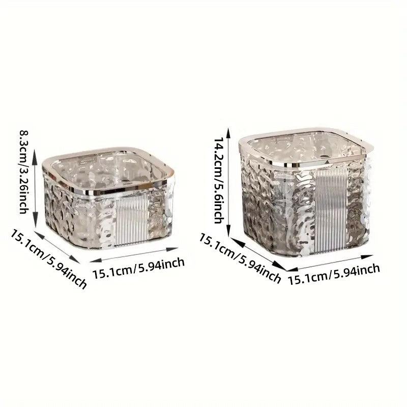 Desktop Mini Trash Can Small Waste Bin Storage Bucket for Office Kitchen Home - Grey-L